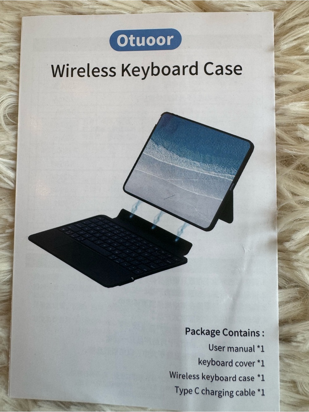 Wireless Bluetooth Keyboard and Case for Apple iPad 12.9/13 Pro - White